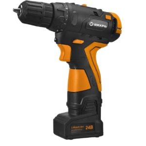 Дрель-шуруповерт аккумуляторная Вихрь ДА-24Л-2К/Б (бесщеточный двигатель)