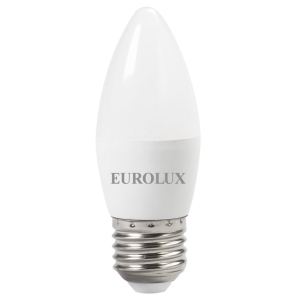 Лампа светодиодная EUROLUX LL-E-C37-6W-230-4K-E27