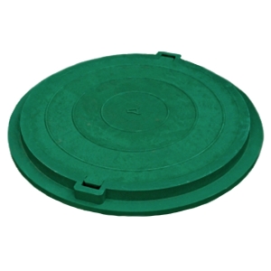 Люк полимерно-песчаный тип Д d-760 мм 1 т зеленый Лаатта