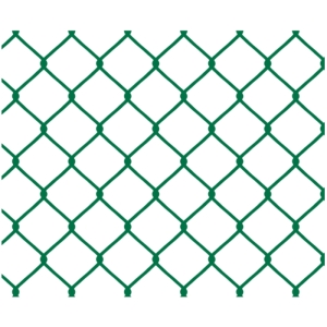Сетка рабица оцинкованная с полимерным покрытием 55х55 мм d-2.7 мм 1.5х15 м т.-зеленая (RAL6005)