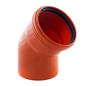 Отвод для наружной канализации 110 мм угол 45°