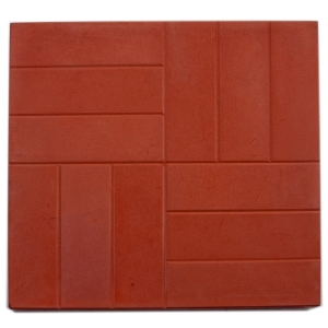 Плитка тротуарная 12 камней 45х500х500 мм красная