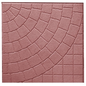 Плитка тротуарная Колодец 50х400х400 мм красная