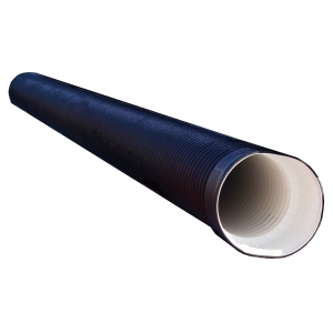 Труба двухслойная ПЭ 340/300 мм (6 м) с раструбом черная SN6