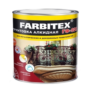 Грунт ГФ-021 FARBITEX серый 2.7 кг