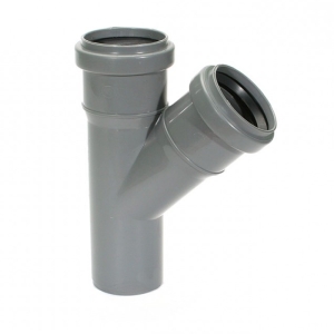 Тройник для внутренней канализации 50х50 мм угол 45°