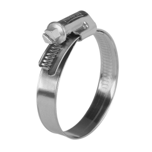 Хомут обжимной (червячный) 9 мм 16-25(27) мм нержавеющая сталь (2 шт)