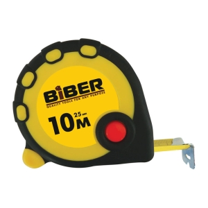 Рулетка 10 м/25 мм BIBER Standart