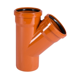 Тройник для наружной канализации 110х110 мм угол 45°