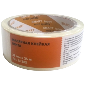 Лента малярная (крепп) SMART tapes белая, 38 мм (25 м)