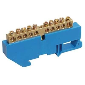 Шина нулевая ШНИ-6х9-8-Д-С с изолятором на DIN-рейку 6х9 мм 8 групп IEK