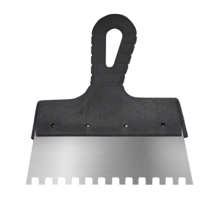 Шпатель фасадный зубчатый 200 мм нерж. сталь зуб 8х8 мм BIBER