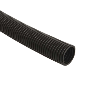 Труба гофрированная ПНД 20 мм с зондом 25 м черная IEK CTG20-20-K02-025-1