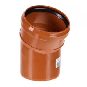 Отвод для наружной канализации 110 мм угол 15°