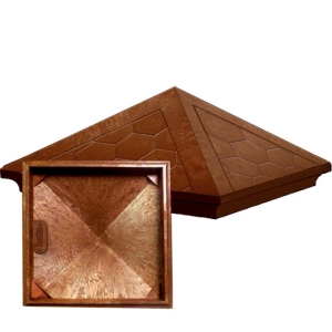 Колпак на столб 185х440х440 мм полимерно-песчаный темный шоколад