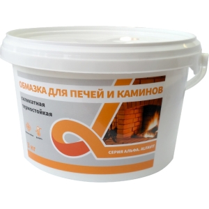 Обмазка для печей и каминов (силикатная, термостойкая) Альфа 3 кг