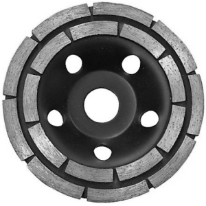 Чашка алмазная шлифовальная двухрядная 125х22.23 мм Almarez универсальная