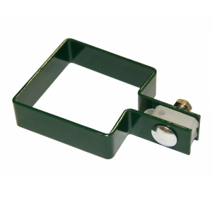 Крепление хомут односторонний Люкс d-50х50 мм зеленый мох (RAL 6005) (3 шт)