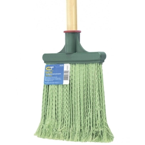 Метла плоская полипропиленовая 240х160 мм распушенная с черенком Сибртех