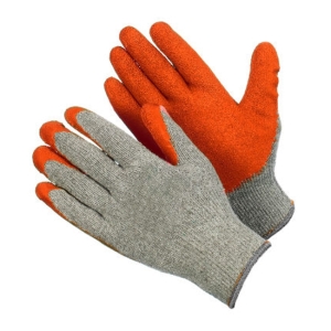 Перчатки х/б с рифленым латексом