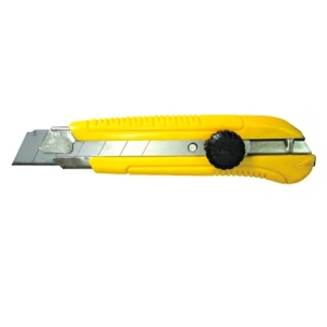 Нож строительный усиленный 25 мм ручка пластик BIBER