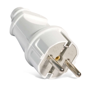 Вилка кабельная белая (16 А, с з/к) UNIVersal А101