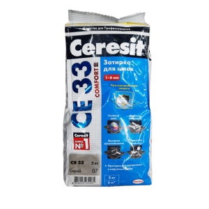 Затирка Ceresit CE 33 серый (№07) 2 кг