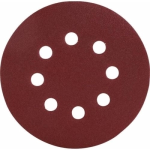 Диск шлифовальный перфорированный под липучку 125 мм (Р180) BIBER (5 шт)