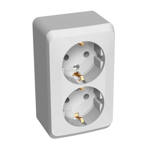 Розетка 2-м ОП белая 16 А, с з/к Schneider Electric Этюд