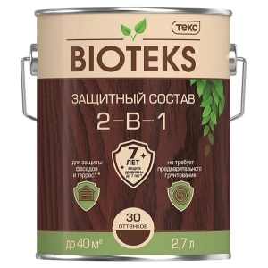 Антисептик Текс Bioteks 2-в-1 декоративный для дерева орегон (2.7 л)