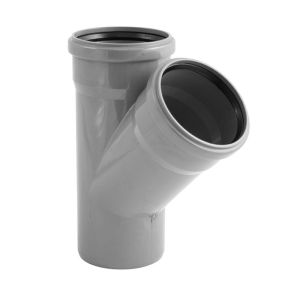 Тройник для внутренней канализации 110х110 мм угол 45°
