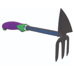 Мотыжка двойная 3 зуба сердцевидное лезвие обрезин. ручка Don Gazon 126-0295