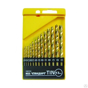 Набор сверл по металлу 2-8 мм HSS-TIN BIBER Стандарт 74133 (13 предметов)