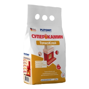 Клей для облицовки печей и каминов (термостойкий) Plitonit СуперКамин ТермоКлей ВТ 5 кг