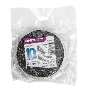 Изолента х/б ОНЛАЙТ черная, 20 мм (10 м)