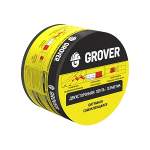 Лента-герметик двусторонняя Grover битумная черная 75 мм (3 м)