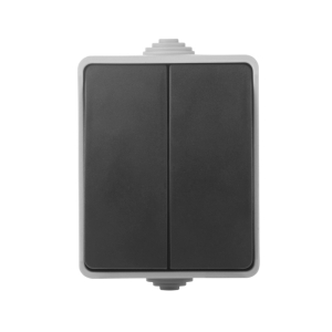 Выключатель 2-кл. ОП серый 10 А, IP54 IEK Форс ВС20-2-0-ФСр