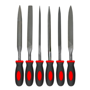 Набор надфилей 150 мм ручка пластик двукомпонентный BIBER (6 шт)