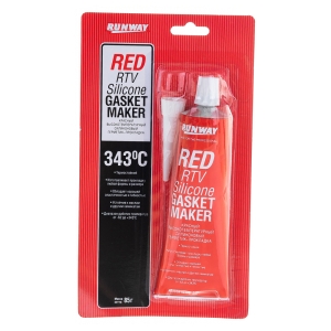 Герметик-прокладка силиконовый высокотемпературный RunWay красный (85 г)