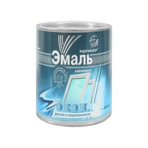 Эмаль для окон дверей и подоконников акриловая ТЛКЗ РАДУГАМАЛЕР белая 0.9 кг