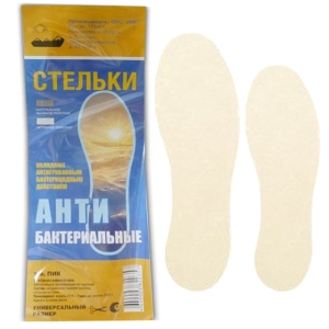 Стельки антибактериальные (вискоза+нетканое полотно) универсальный размер