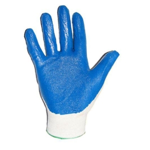 Перчатки нейлоновые с рифленым латексом