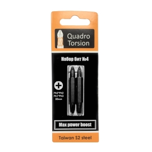 Набор двусторонних бит №4 (50 мм, 2 шт) Quadro Torsion 490004