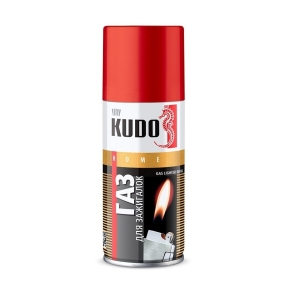 Баллончик газовый универсальный для заправки зажигалок KUDO 140 мл