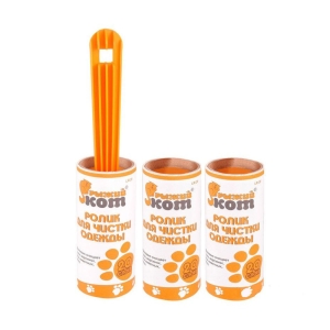 Валик чистящий для одежды и мебели (20 листов + 2 запасных блока) Рыжий кот LRS-20