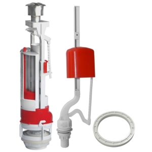 Арматура для бачка центр. слива Инкоэр СБ2-НпрНРФ-АА-В (кнопка, 2 режима, ниж. подв.)