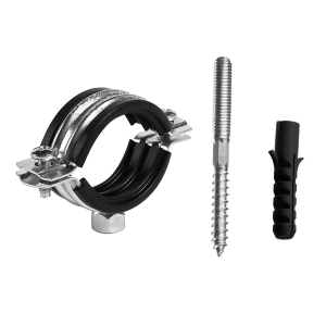 Хомут оцинкованный 3/4" с рез. упл. с дюбелем и шпилькой М8 (комплект)