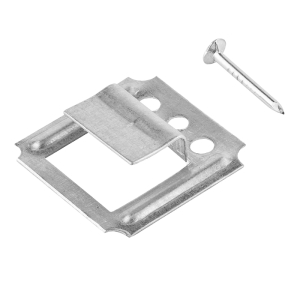 Кляймер 6 мм оцинкованный с гвоздем (100 шт)