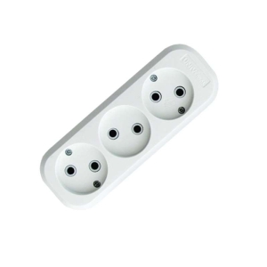 Колодка удлинителя 3-местная UNIVersal E203, 10А белая