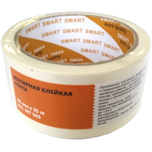 Лента малярная (крепп) SMART tapes белая, 50 мм (25 м)